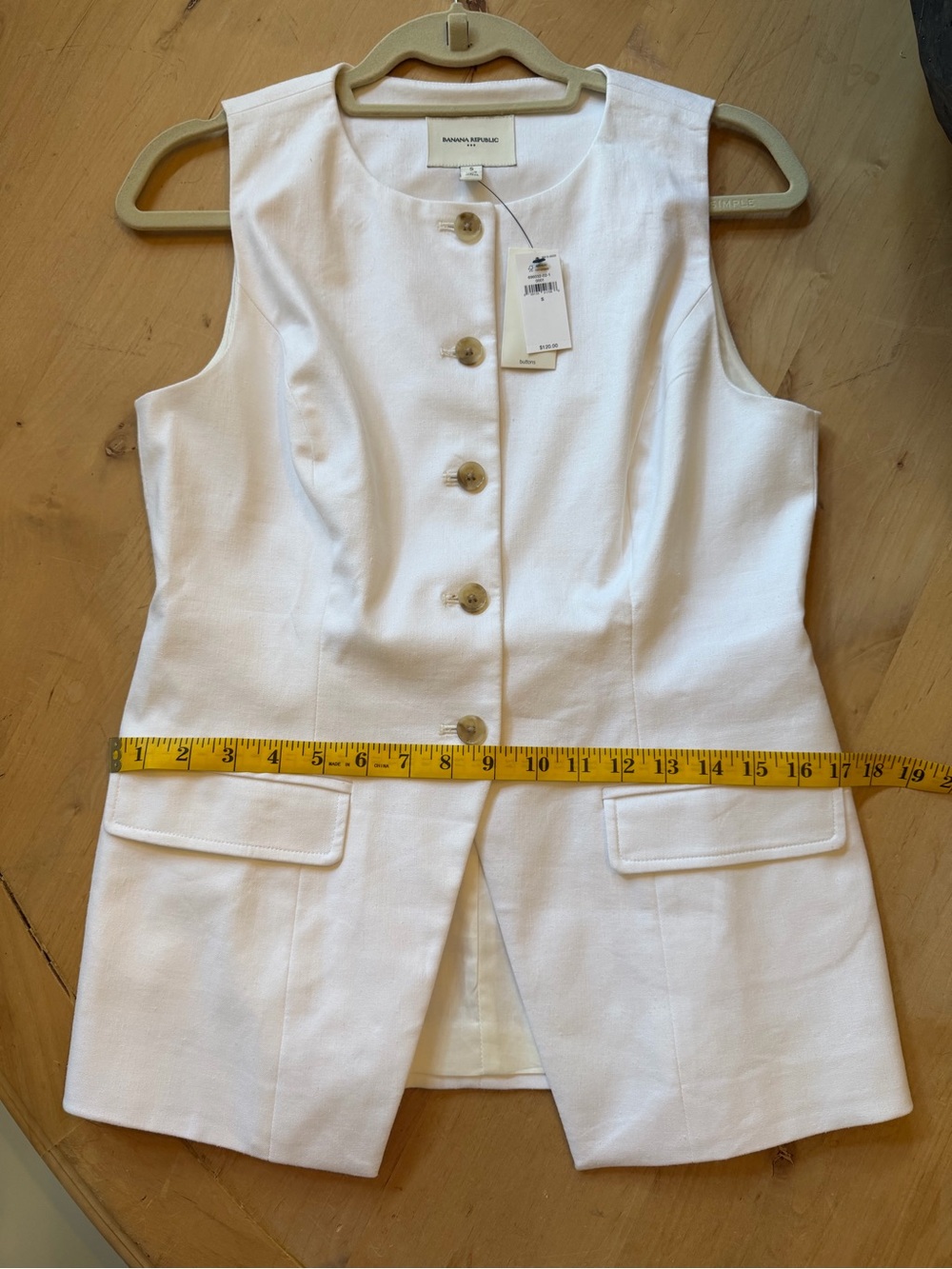 Banana Republic Factory Linen-Blend Long Cutaway Vest - NWT - Picture 8 of 9